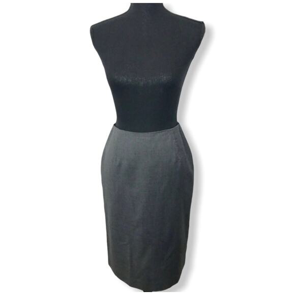 Michael Kors Women Grey Wool Pencil Skirt Career Workwear Business‎ Size 6 - Picture 2 of 8